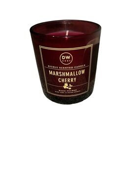 DW Home Marshmallow Cherry Candle - Burgundy with Gold Accents